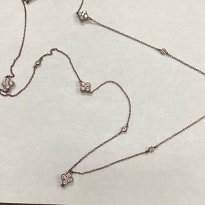 Long flower necklace.